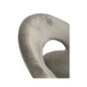 Poltroncina Etere in velluto grigio con gambe in metallo dorato set 2 pezzi