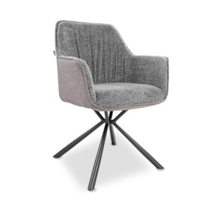 Zoom Sedia Aseat seduta colore grigio con retro colore tortora set 2 pezzi