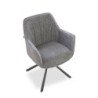 Sedia Aseat seduta colore grigio con retro colore tortora set 2 pezzi