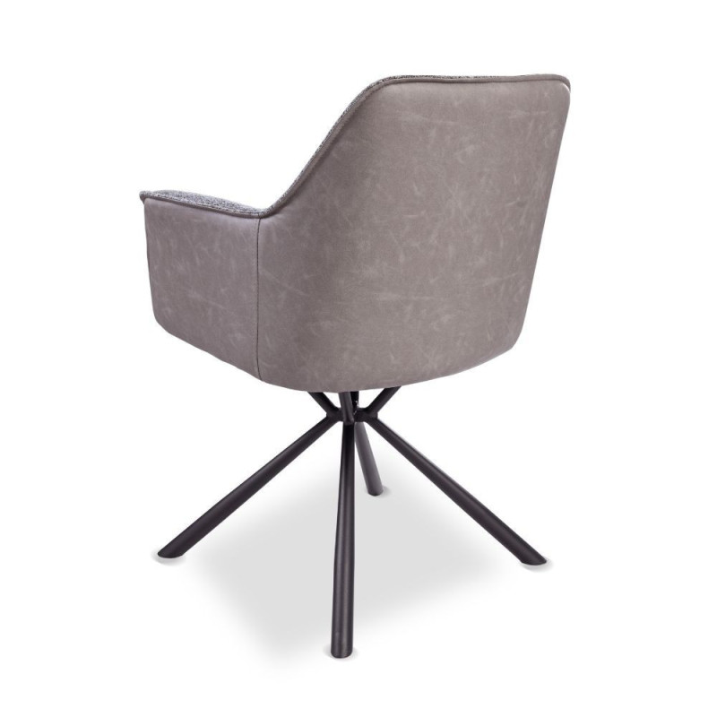 Sedia Aseat seduta colore grigio con retro colore tortora set 2 pezzi