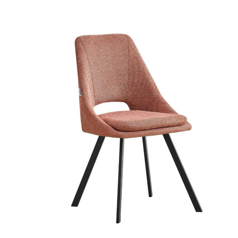 Sedia imbottita Blauss in tessuto salmone set 2 pezzi