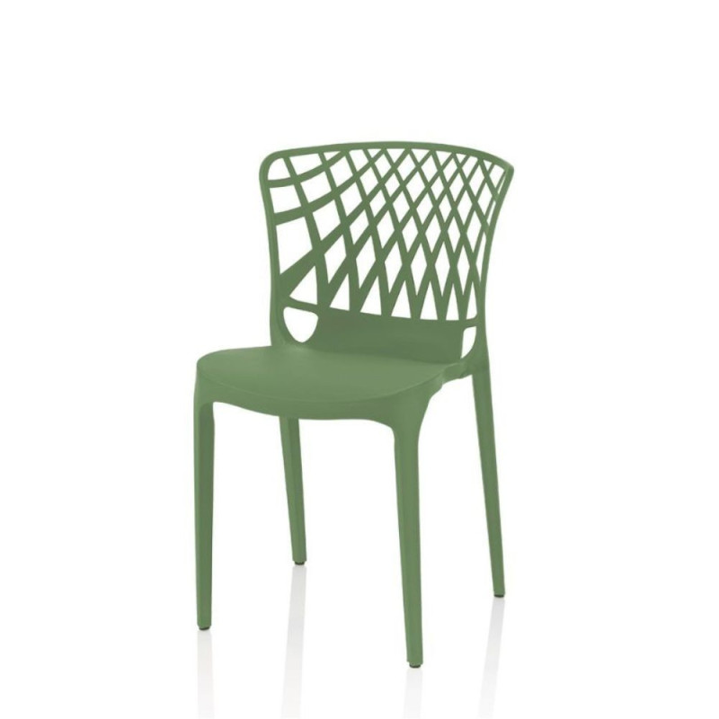 Sedia Logan polipropilene menta schienale avvolgente traforato set 4 pezzi