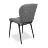 Sedia Elice colore grigio chiaro gambe in metallo colore nero set 2 pezzi