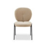 Sedia da pranzo Sirio tessuto teddy beige set 2 pezzi