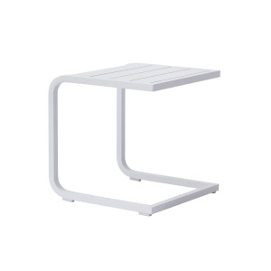 Tavolino 40x40 Alluminio Bianco Dogato Moia