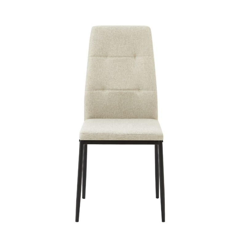 Sedia da pranzo Adara in tessuto beige set 4 pezzi