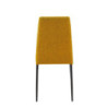 Sedia da pranzo Adara in tessuto senape set 4 pezzi