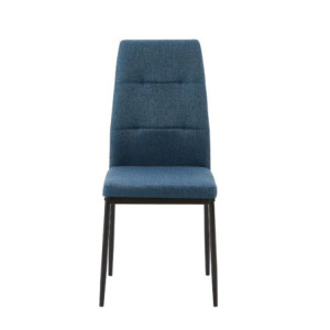 Zoom Sedia da pranzo Adara in tessuto blu set 4 pezzi