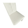 Sedia Montecarlo 3 bottoni tessuto bianco e decoro floreale set 2 pezzi