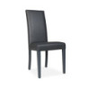 Sedia Nancy in ecopelle grigia antracite con gambe in tinta 2 pezzi
