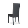 Sedia Nancy in ecopelle grigia antracite con gambe in tinta 2 pezzi