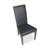 Sedia Nancy in ecopelle grigia antracite con gambe in tinta 2 pezzi