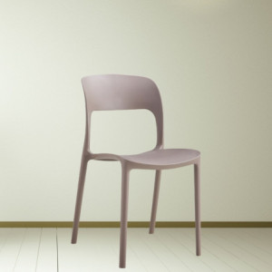 Sedia Berillo in polipropilene 41X56,5XH82,5 cm colore taupe set 4 pezzi