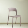Sedia Berillo in polipropilene 41X56,5XH82,5 cm colore taupe set 4 pezzi