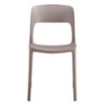 Sedia Berillo in polipropilene 41X56,5XH82,5 cm colore taupe set 4 pezzi