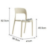 Sedia Berillo in polipropilene 41X56,5XH82,5 cm colore taupe set 4 pezzi