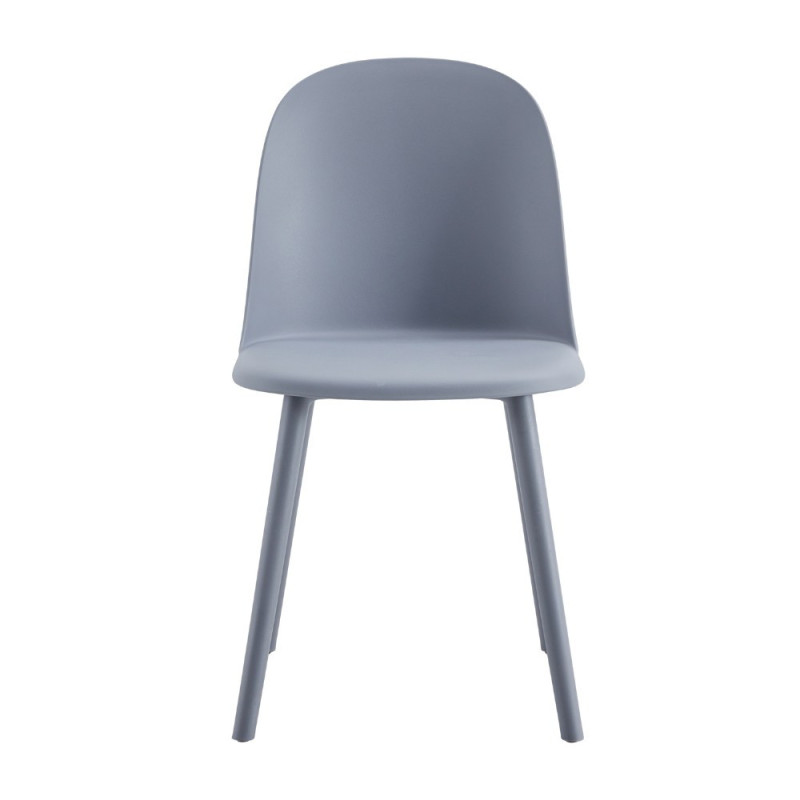 Set di 4 Sedie Opale in polipropilene 55.5x44xH80 cm colore grigio scuro set 4 pezzi