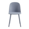 Set di 4 Sedie Opale in polipropilene 55.5x44xH80 cm colore grigio scuro set 4 pezzi