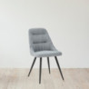 Sedia imbottita Cascade in tessuto colore grigio chiaro set 2 pezzi