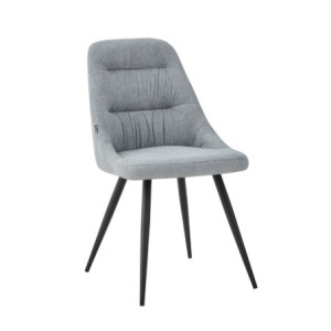 Zoom Sedia imbottita Cascade in tessuto colore grigio chiaro set 2 pezzi
