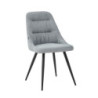Sedia imbottita Cascade in tessuto colore grigio chiaro set 2 pezzi