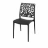Sedia Tree in polipropilene rinforzata con fibra di vetro colore nero grafite set 4 pezzi