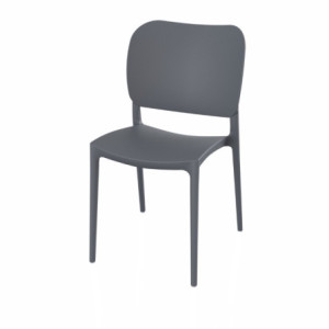 Zoom Sedia Orbita in polipropilene rinforzata con fibra di vetro colore grigio metal set 4 pezzi