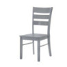 Sedia in legno Lisa colore grigio H 99x46x54.5 cm. set 2 pezzi