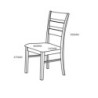 Sedia in legno Lisa colore grigio H 99x46x54.5 cm. set 2 pezzi