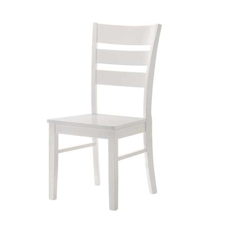 Sedia in legno Lisa colore bianco laccato opaco H 99x46x54.5 cm. set 2 pezzi