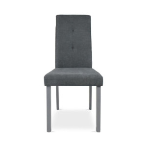 Zoom Sedia Eric in legno colore grigio con seduta in tessuto grigio set 2 pezzi
