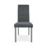 Sedia Eric in legno colore grigio con seduta in tessuto grigio set 2 pezzi