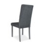 Sedia Eric in legno colore grigio con seduta in tessuto grigio set 2 pezzi