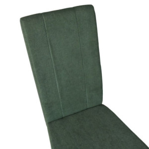 Zoom Sedia Tom in legno colore rovere con seduta in tessuto colore verde set 2 pezzi
