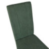 Sedia Tom in legno colore rovere con seduta in tessuto colore verde set 2 pezzi