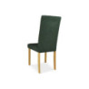 Sedia Tom in legno colore rovere con seduta in tessuto colore verde set 2 pezzi