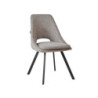 Sedia imbottita Blauss in tessuto tortora set 2 pezzi