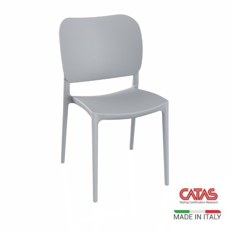 Sedia Orbita in polipropilene rinforzata con fibra di vetro colore corda set 4 pezzi
