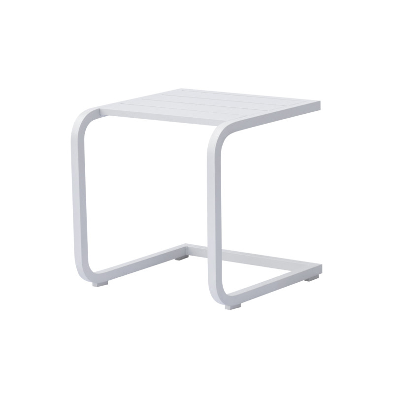 Tavolino 40x40 Alluminio Bianco Dogato Moia