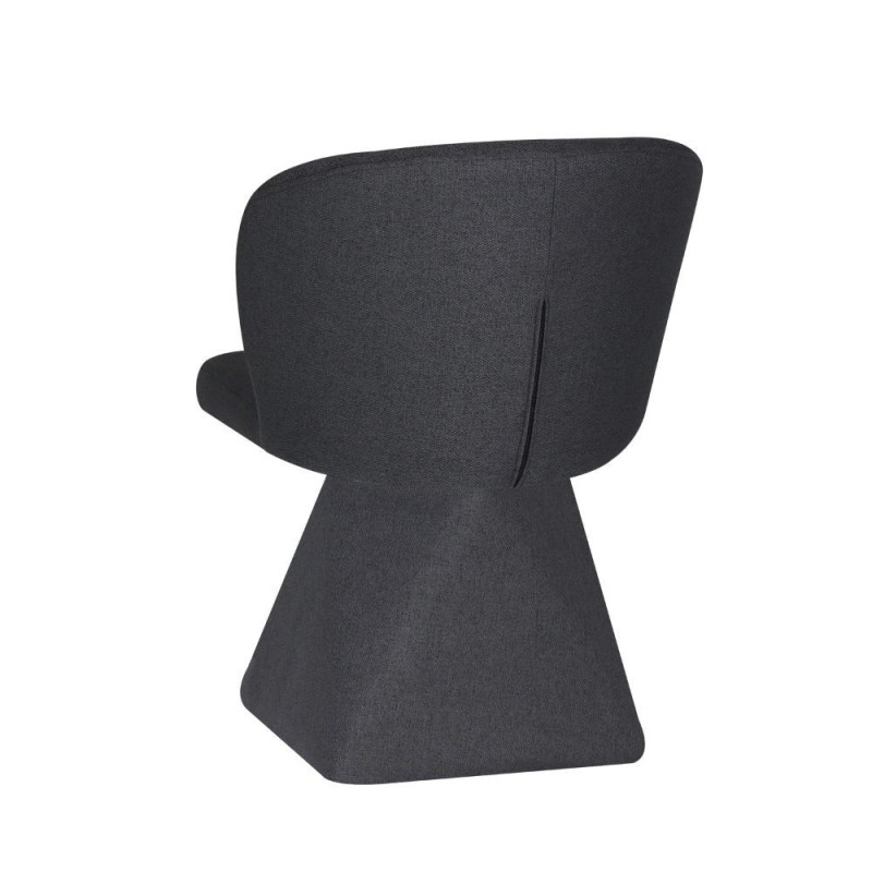 Sedia girevole Piyan in tessuto Nordic 18 colore grigio scuro set 2 pezzi