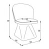 Sedia girevole Piyan in tessuto Nordic 18 colore grigio scuro set 2 pezzi