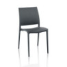 Sedia Curtis polipropilene antracite design ergonomico set 4 pezzi