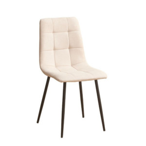 Zoom Sedia imbottita Fender in tessuto KSR2 beige e gambe in metallo nero set 6 pezzi