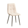 Sedia imbottita Fender in tessuto KSR2 beige e gambe in metallo nero set 6 pezzi