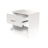 Comodino Naka con cassetto e nicchia a giorno colore bianco