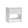 Comodino Naka con cassetto e nicchia a giorno colore bianco