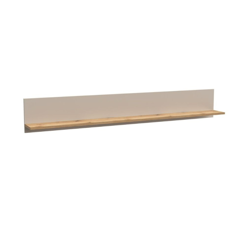 Mensola Frezo04 in colore cashmere e rovere evoque 167.3 x 17.6 x H25 cm.