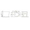 Bidet a pavimento YJ-1380FMB nero opaco smaltato 36.5x56x40 cm.
