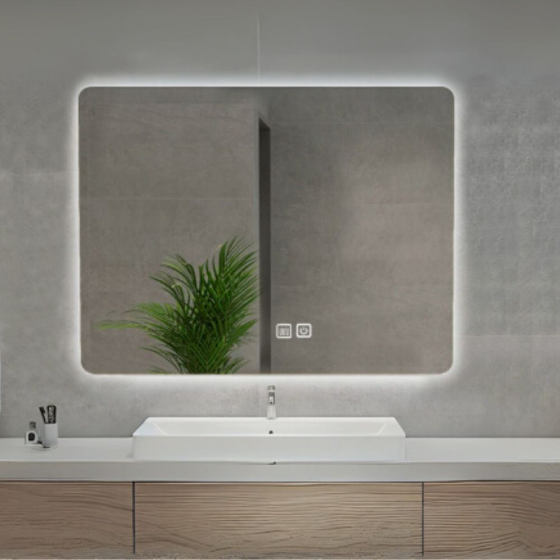 Specchio smart rettangolare YJ-70100A con retroilluminazione 70x100 cm.