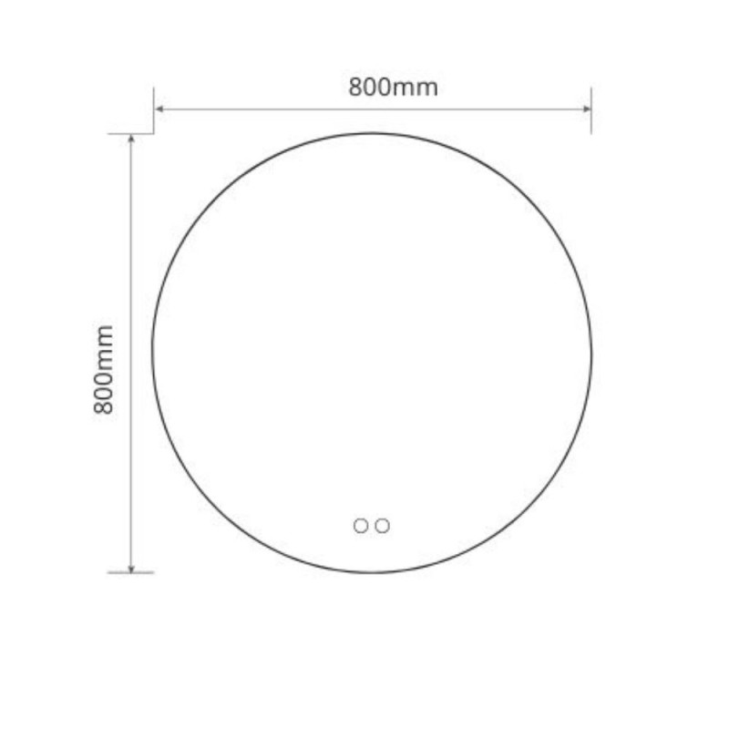 Specchio smart rotondo YJ-80A diametro 80 cm.